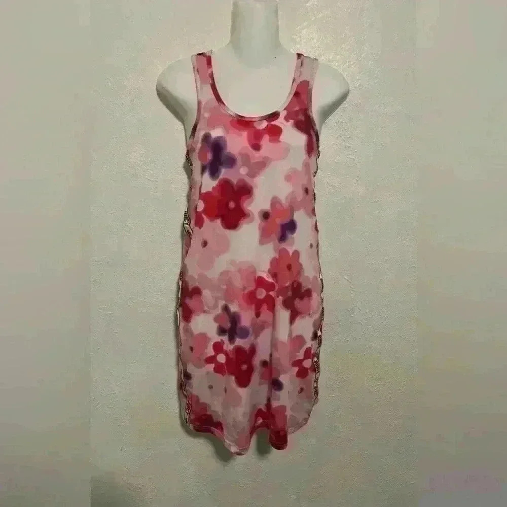 Juicy Couture Dress Pink White Floral Psychedelic Bodycon Women's Size XS